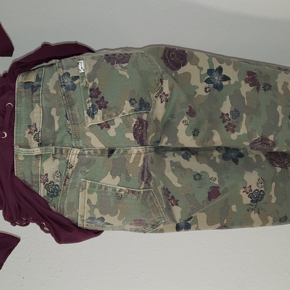 Camo floral jeans.  Size 4